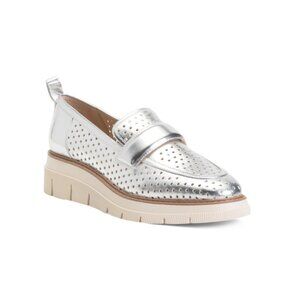 LIVERPOOL LA Silver Leather Rosemead Loafers